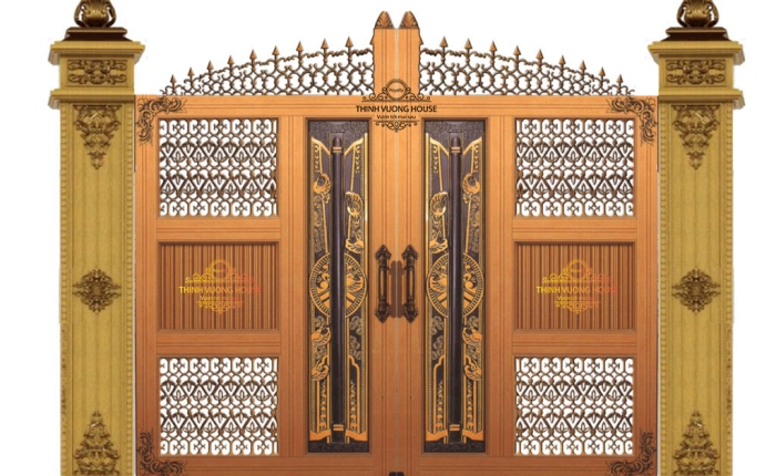 Cửa cổng nhôm đúc – Khổng Tước Duyên Dáng